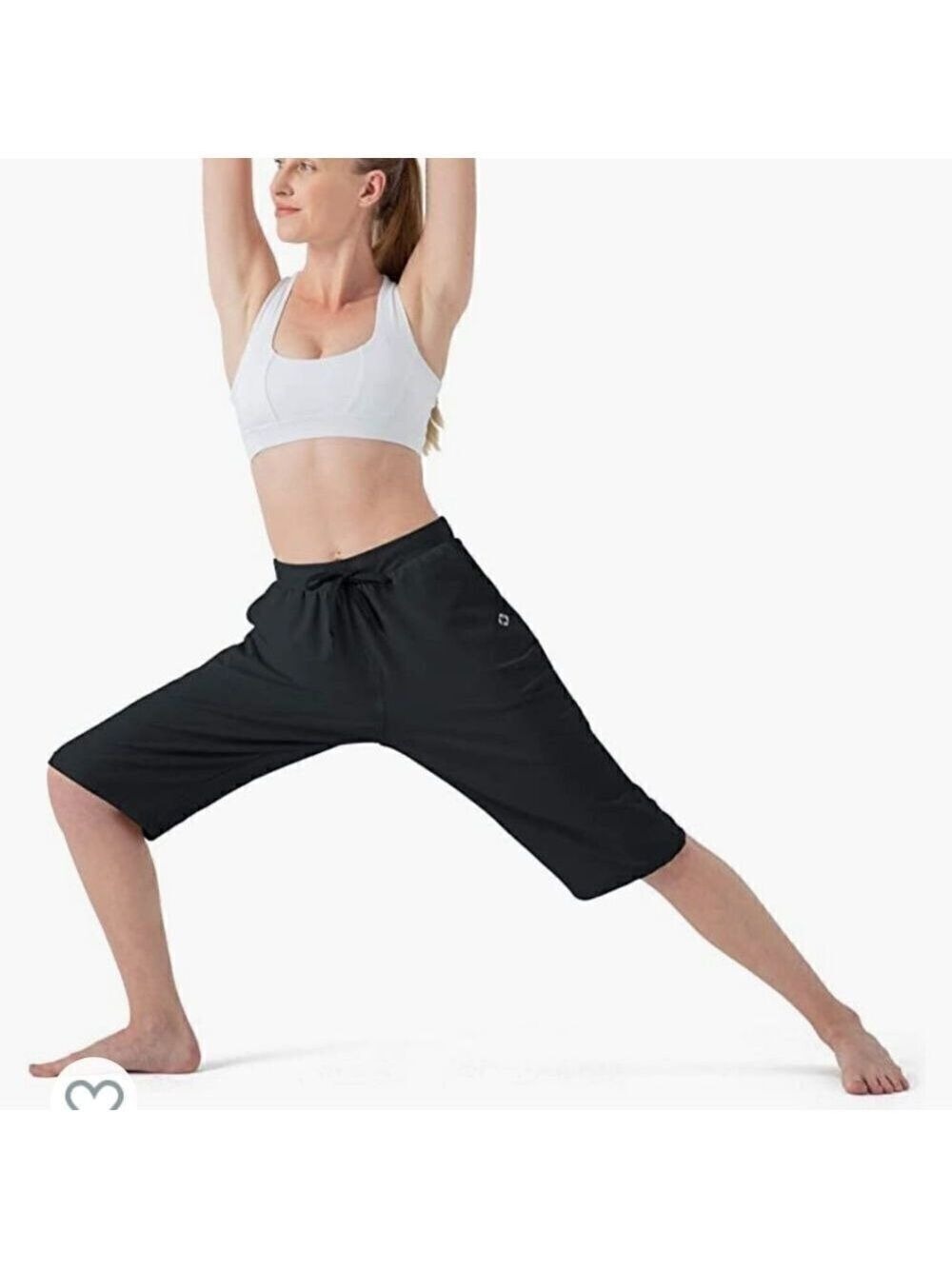 NWT NAVISKIN Women's Capri Pants Yoga Lounge Crop Pants Open Bottom Pants Size S